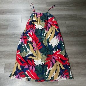 A New Day Tropical Print Sleeveless Parachute Midi Dress Size Medium